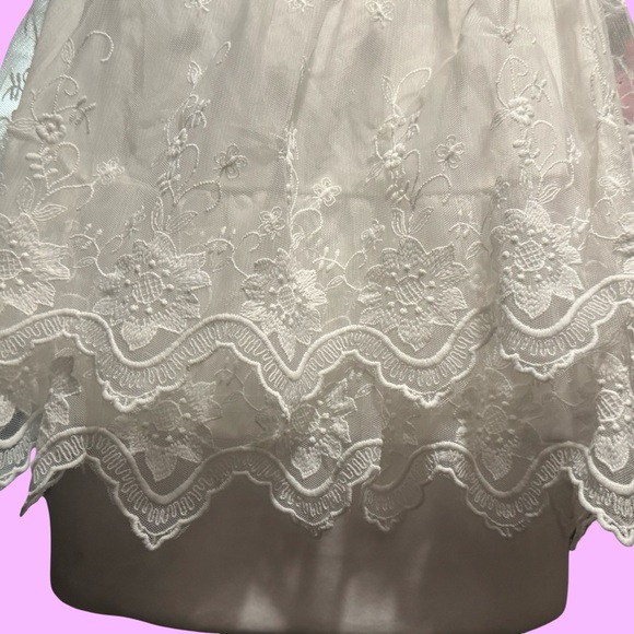 SHEIN 2XL White Lace Boho Layered Spaghetti Strap Tank Top Plus Size - Picture 3 of 7